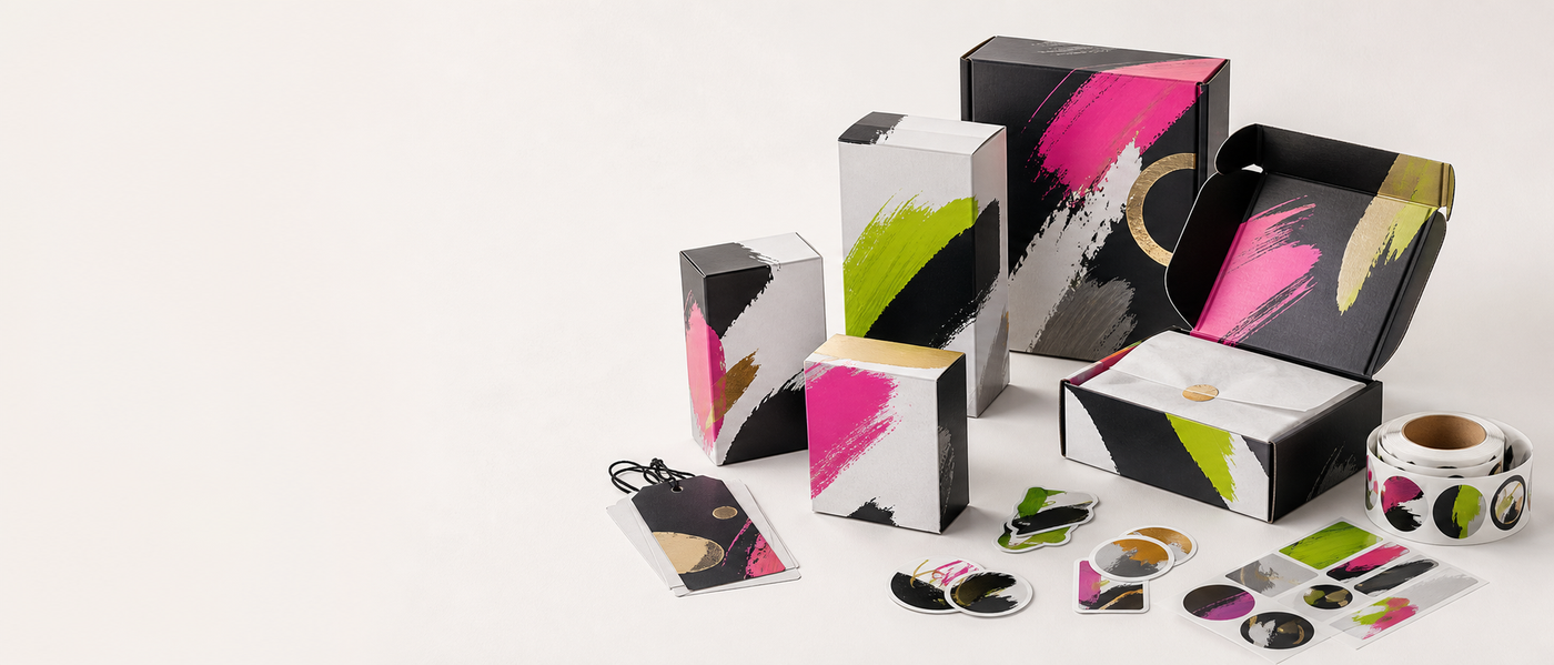 Custom printed boxes, packaging, labels, and hang tags