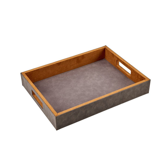 Grey Leatherette Tray - 16" x 12"-AKD Ink
