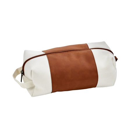 Leatherette/Canvas Caramel Travel Kit-AKD Ink