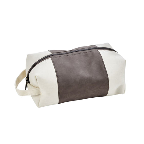 Leatherette/Canvas Grey Travel Kit-AKD Ink