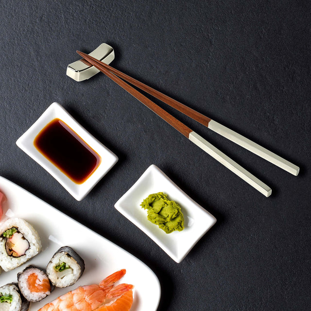 Pr 9" Chopsticks W/rect Rest Np-AKD Ink