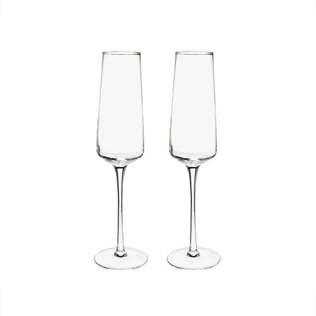 Classic Champagne Flutes Set - 9 oz-AKD Ink