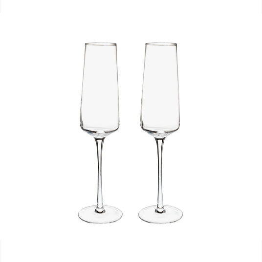 Classic Champagne Flutes Set - 9 oz-AKD Ink