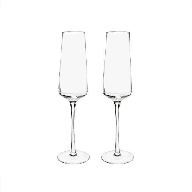 Classic Champagne Flutes Set - 9 oz-AKD Ink