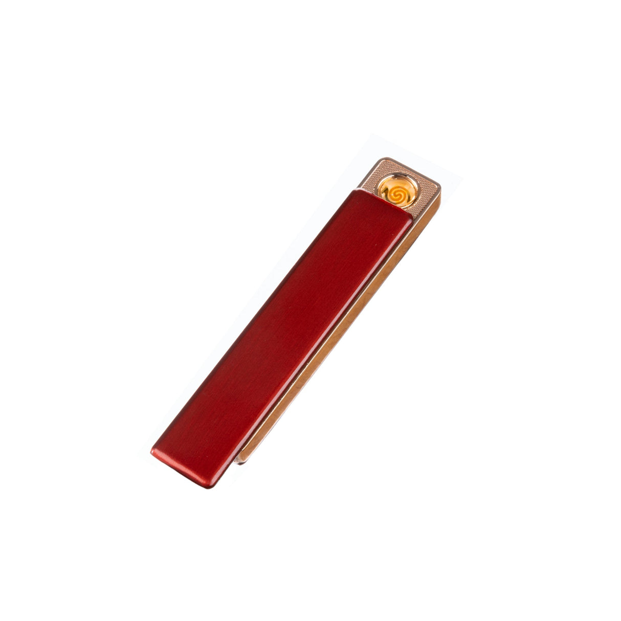 Flameless Rectangular Metal Trim Lighter Red-AKD Ink