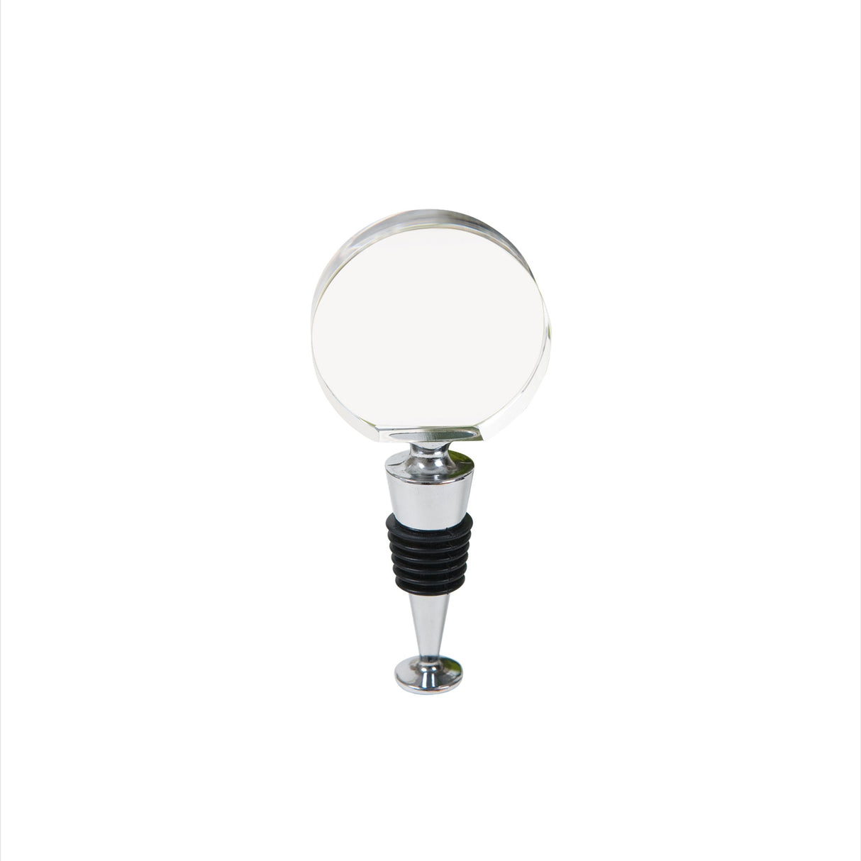 Round Optic Crystal Bottle Stopper-AKD Ink
