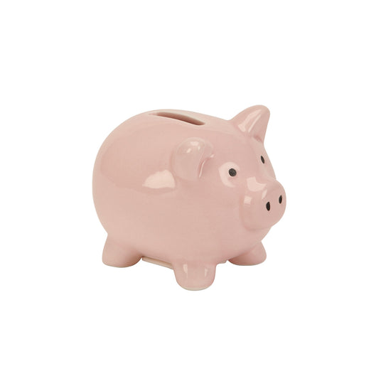 Small Pink Ceramic Pig Bank - AKD Ink
