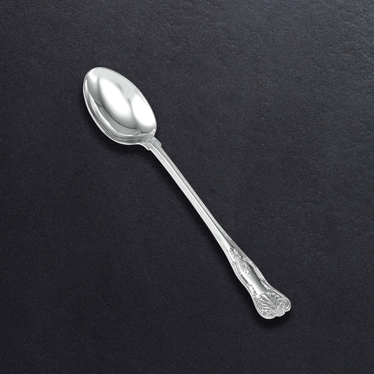 Stuffing Or Serving Spoon With King's Pattern Handle-AKD Ink