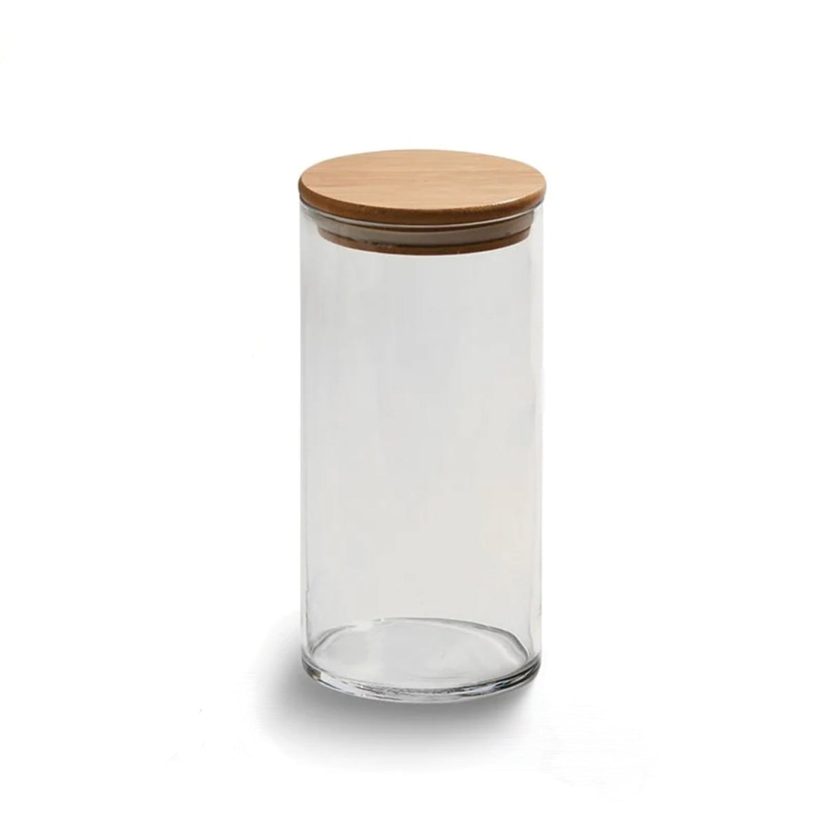 Medium Round Glass Storage Container with Bamboo Lid-AKD Ink