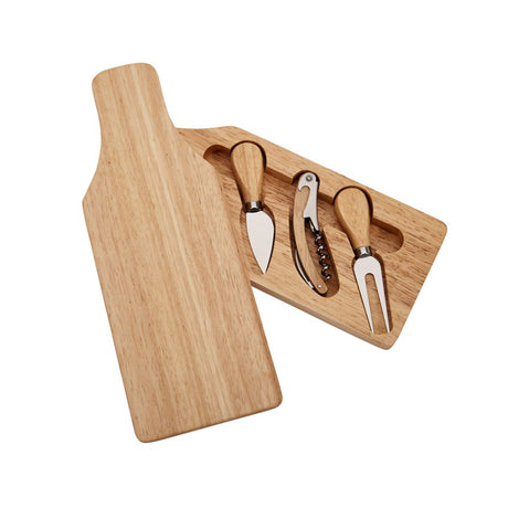 Wine Bottle-Shaped Cheese Board & Tool Set-AKD Ink