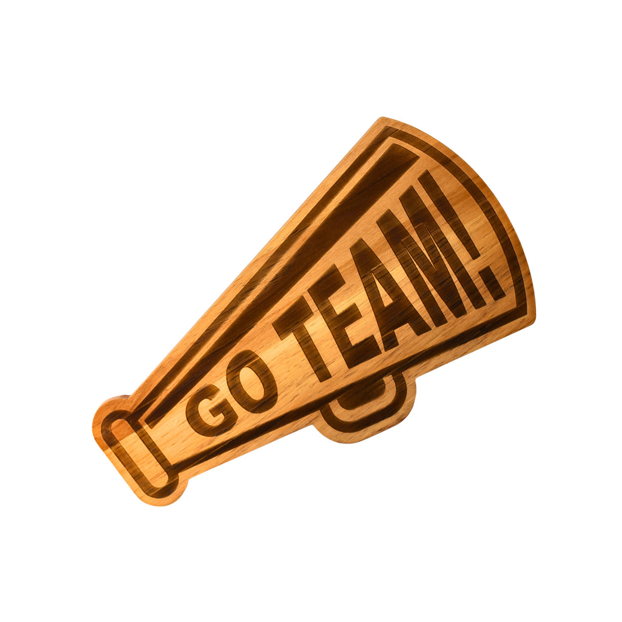 Go Team Megaphone Wood Board - 9.25" x 16"-AKD Ink