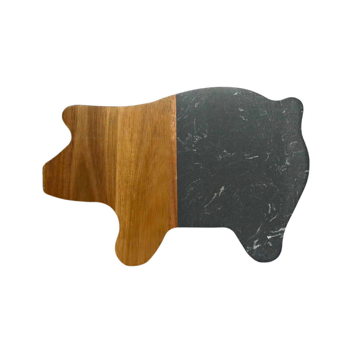 Black Marble and Acacia Wood Pig Board-AKD Ink
