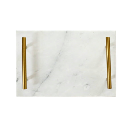 White Marble Board with Gold Handles-AKD Ink