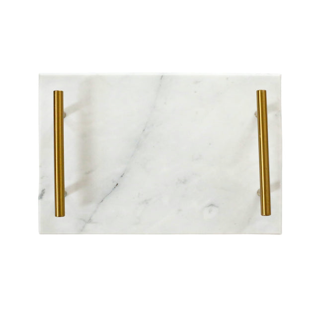 White Marble Board with Gold Handles-AKD Ink
