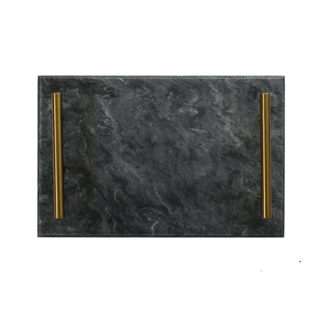 Black Marble Board with Gold Handles-AKD Ink