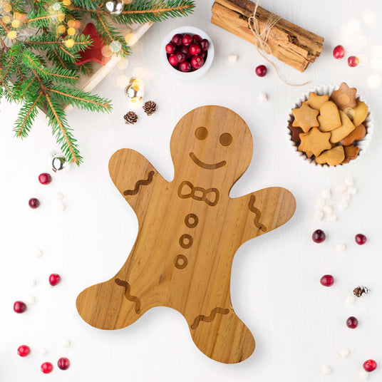 Gingerbread Man Pine Wood Board - 15" x 11.5"-AKD Ink