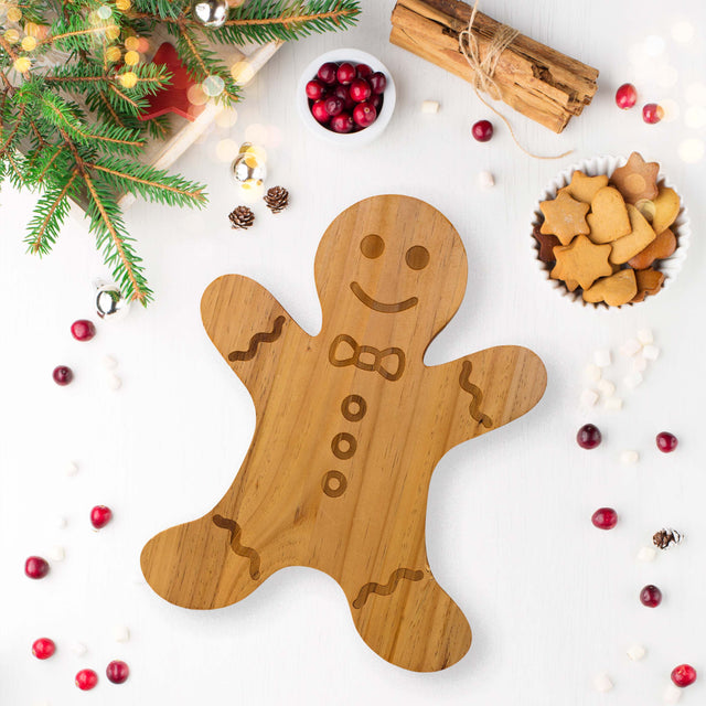 Gingerbread Man Pine Wood Board - 15" x 11.5"-AKD Ink