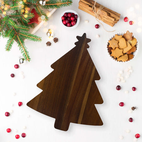 Holiday Tree Acacia Wood Board - 12.75" x 16"-AKD Ink