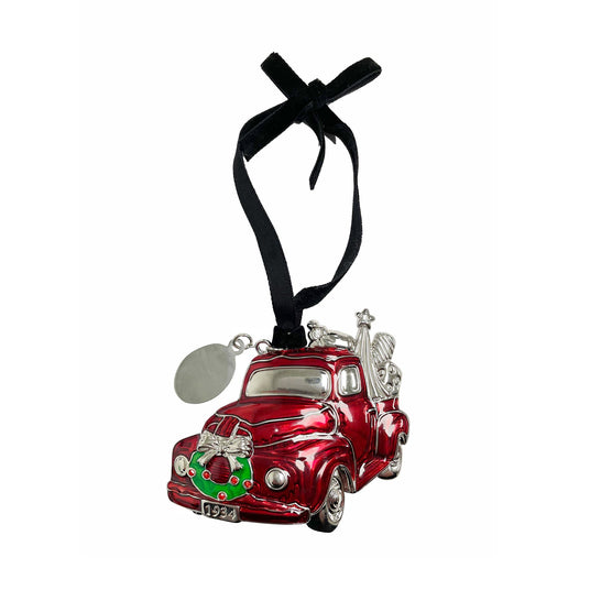 3D Red Truck Ornament with Engraving Tag - AKD Ink