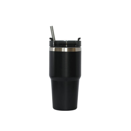 20 Oz Stainless Steel Tumbler with Straw - Black-AKD Ink