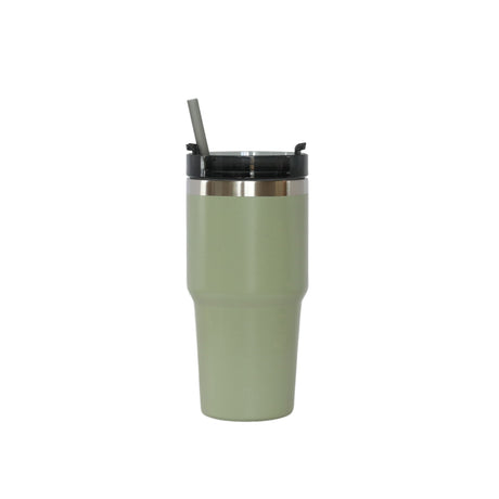 20 Oz Stainless Steel Tumbler with Straw - Sage Green-AKD Ink