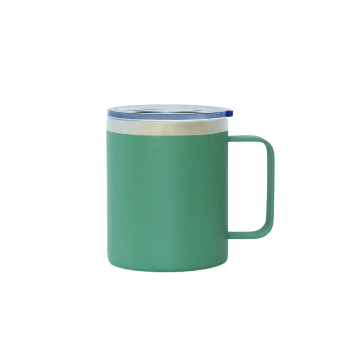 12 Oz Stainless Steel Travel Mug with Handle - Green-AKD Ink