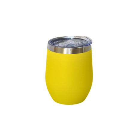 12 Oz Stemless Wine Tumbler - Yellow-AKD Ink