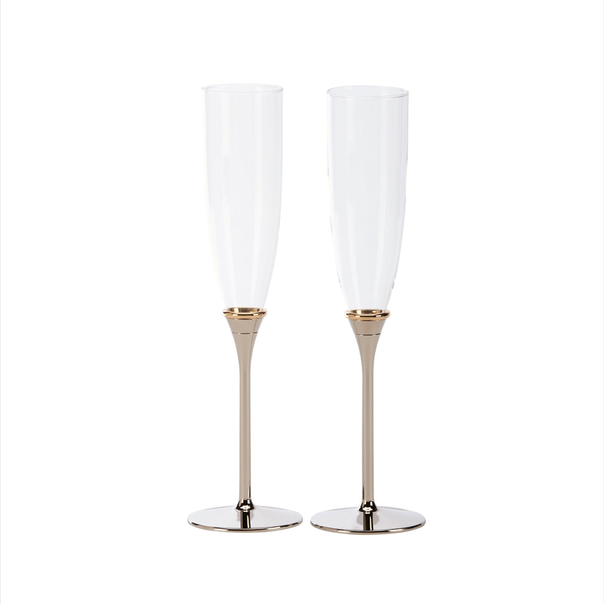 Gold Ring Toasting Flutes Set-AKD Ink