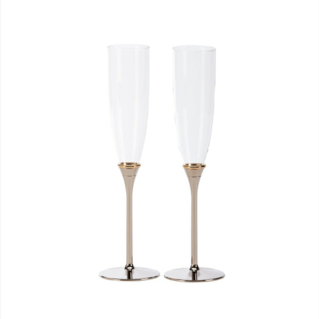 Gold Ring Toasting Flutes Set-AKD Ink