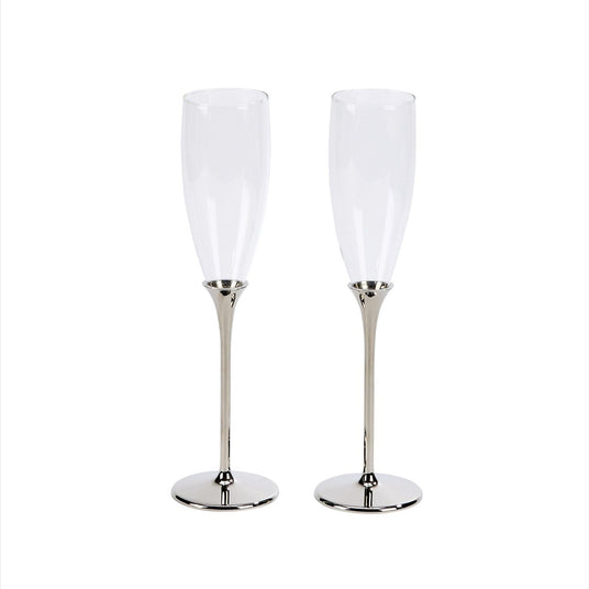 Boston Champagne Toasting Flutes Set-AKD Ink