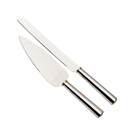 Gold Ring Cake Knife & Server Set-AKD Ink