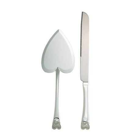 Knife & Server Set With Heart Motif-AKD Ink