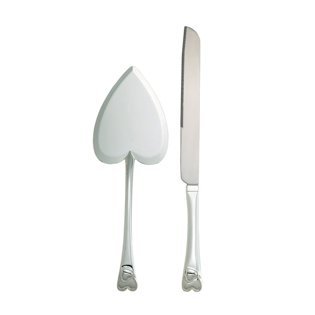 Knife & Server Set With Heart Motif-AKD Ink
