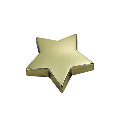 Star Shaped Paperweight in Brass Plate-AKD Ink
