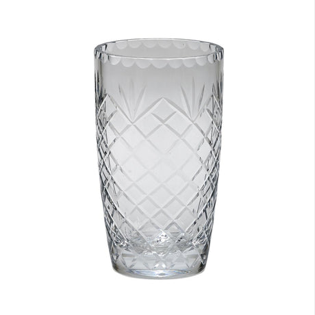 Optic Crystal Vase With Medallion Ll Pattern, 9.75"-AKD Ink