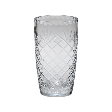 Optic Crystal Vase With Medallion Ll Pattern, 7.75"-AKD Ink