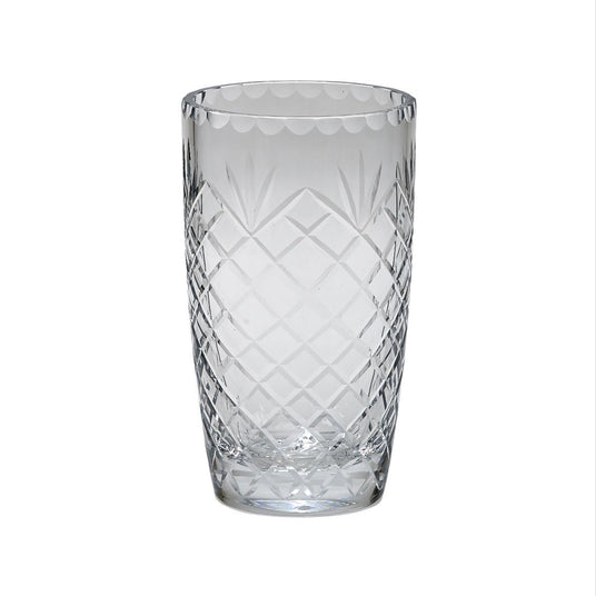 Optic Crystal Vase With Medallion Ll Pattern, 7.75"-AKD Ink