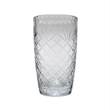 Optic Crystal Vase With Medallion Ll Pattern, 8.5"-AKD Ink