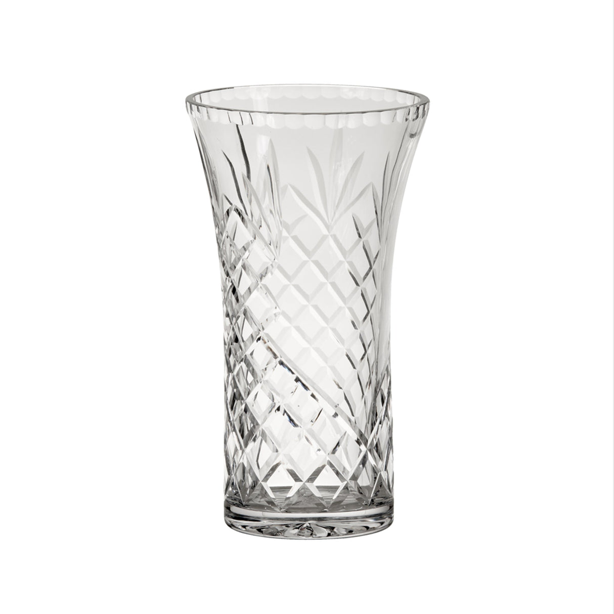 Crystal Flared Vase With Medallion Ii Pattern, 8.25" X 4.75"-AKD Ink