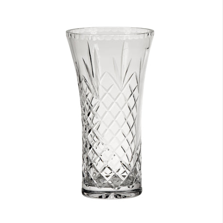 Crystal Flared Vase With Medallion Ii Pattern, 9.5" X 5"-AKD Ink