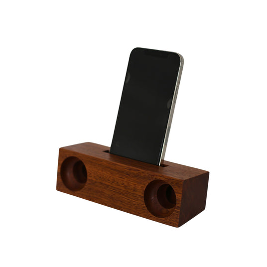 Ebony Wood Amplifier/Phone Holder, 6.75" X 2"-AKD Ink