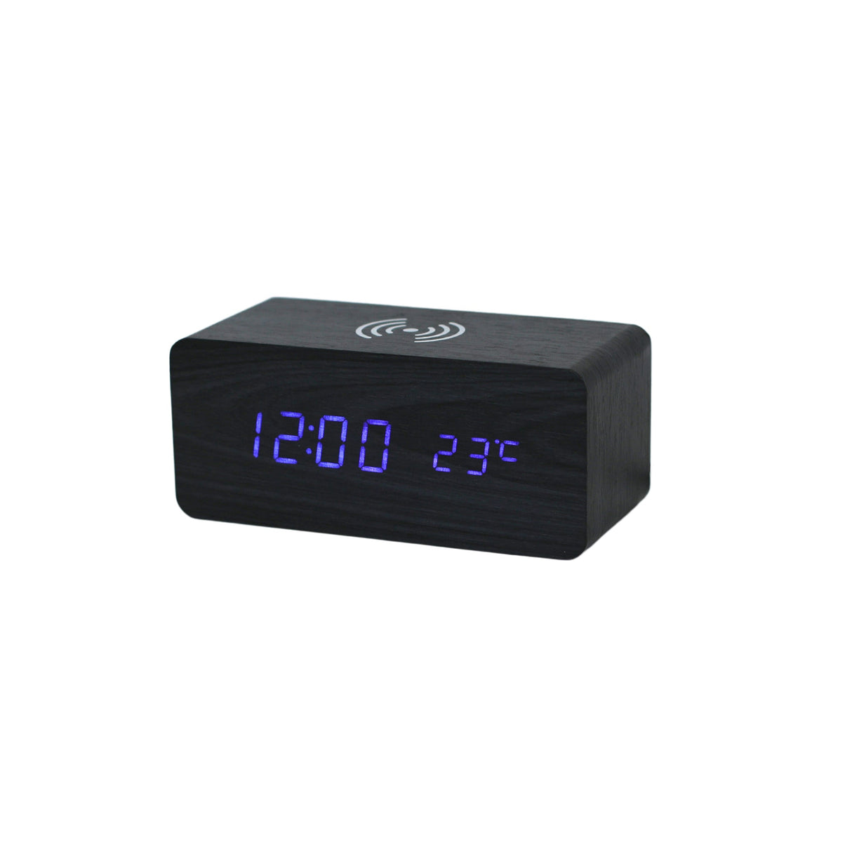 Black Wireless Phone Charger/Digital Clock-AKD Ink