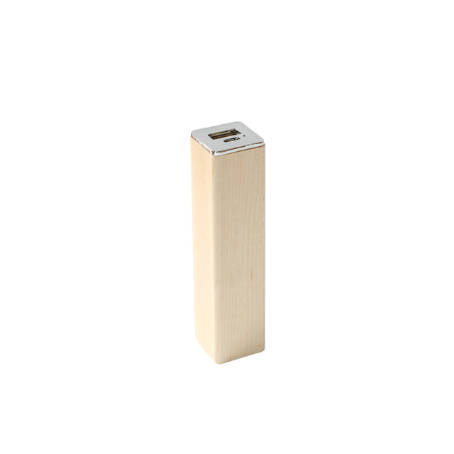 Square Tube Maple Power Bank Charger-AKD Ink