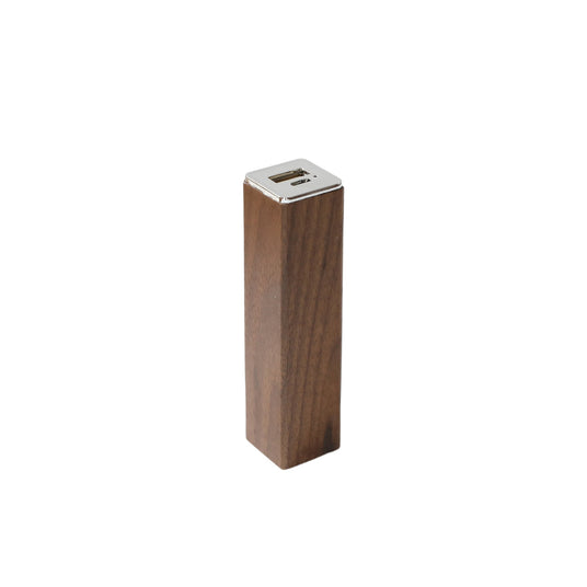 Square Tube Walnut Power Bank Charger-AKD Ink