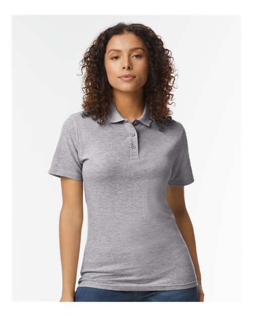 Women's Softstyle® Pique Polo-AKD Ink
