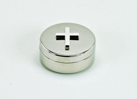 Round Covered Box With Cross On Lid-AKD Ink