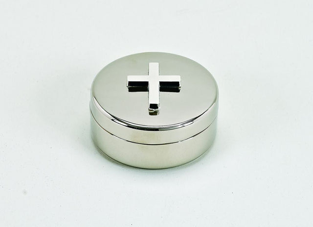 Round Covered Box With Cross On Lid-AKD Ink
