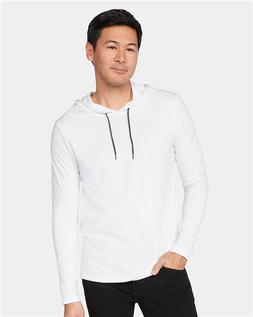 Men's Softstyle® Lightweight Hooded Long Sleeve T-Shirt-AKD Ink
