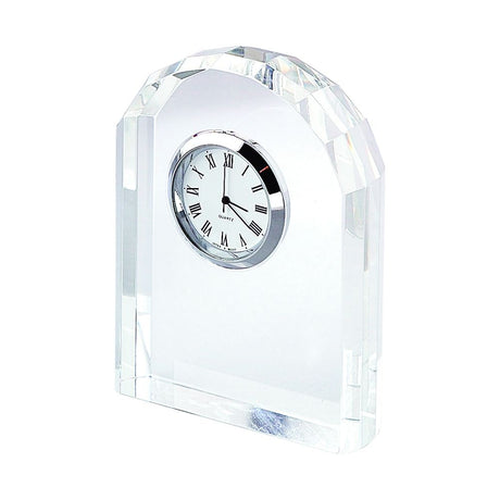 Optic Crystal Arched Clock-AKD Ink