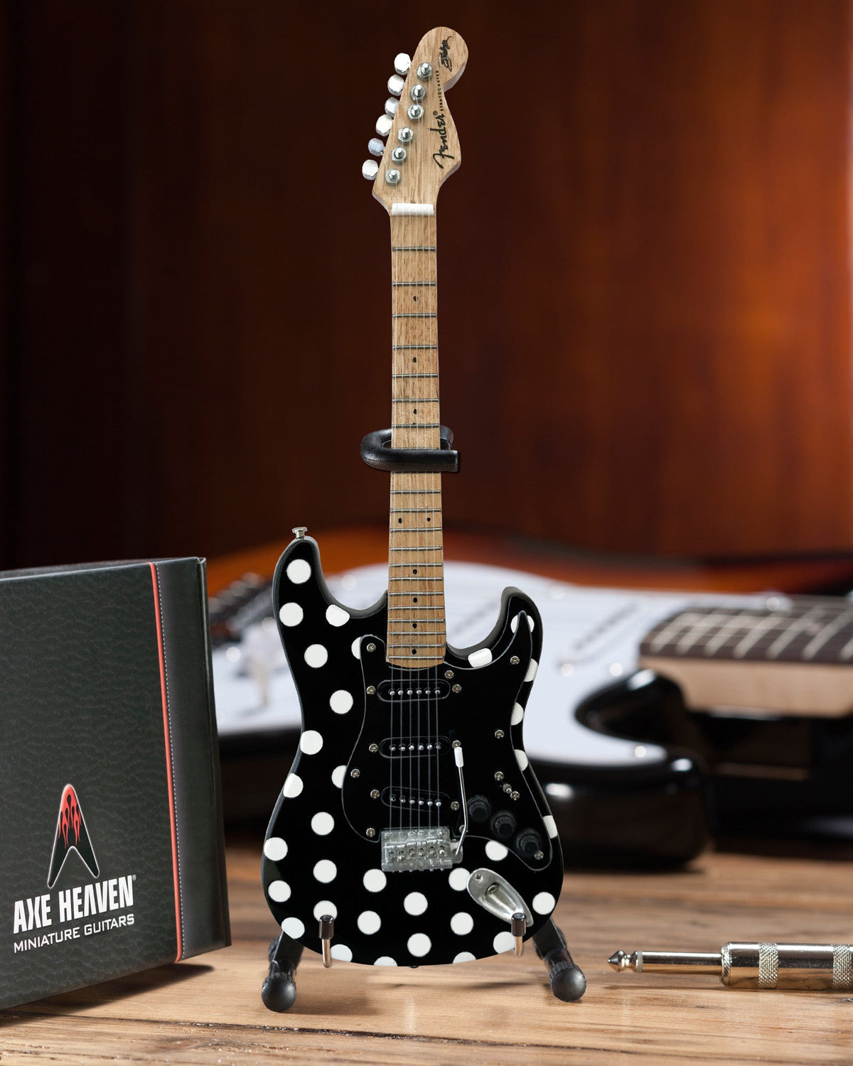 Officially Licensed Buddy Guy Miniature Fender™ Strat™ with Polka-Dot Finish Guitar Replica